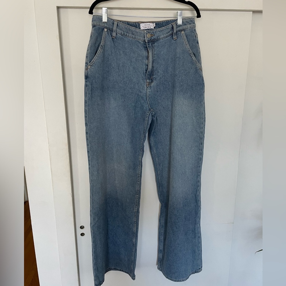 & other stories straight leg blue jeans